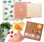 MUMO 3 adet Balmumu Kaplı Yiyecek Saklama Kumaşı Karma Set