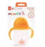 Munchkin Click Lock Trinkhalmbecher mit beschwertem Halm, orange, 207 ml