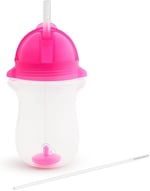 Munchkin Tıklama Kilitli Uçlu Alıştırma Bardağı, 12AY+, 296ML, 1 Adet (Pembe)