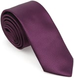 Mürdüm Oxford Model Mendilli Slim Kravat- MKAS-10