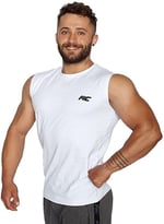 MuscleCloth Training Kolsuz T-Shirt Beyaz