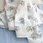 Müslin Bebek Örtüsü - Les Êlêphants 100x100 cm MUSLIN-LEL-100100