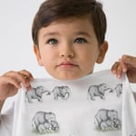Müslin Bebek Örtüsü - Les Êlêphants 100x100 cm MUSLIN-LEL-100100