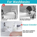 Musluk Uzatıcı, 2'li Paket Bebek Banyo Yardımcısı, Çocuklar Bebek Çocuklar için Banyo Küveti Musluk Uzatıcı, Banyo Mutfak Lavabo Musluk için Musluk Uzatıcı, Çoğu Musluğa Uyar (Koyu Mavi)
