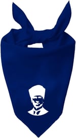 Mustafa Kemal Atatürk Silüet Tasarım Tek Renk Fular
