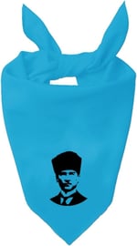Mustafa Kemal Atatürk Silüet Tasarım Tek Renk Fular