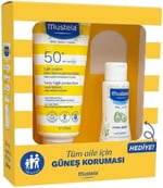 mustela Güneş Losyonu SPF50 200 ml + mustela Hydra Bebe 100 ml