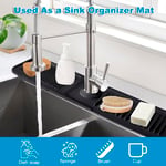 Mutfak Evyesi Sıçrama Koruması, 24 inç Lavabo Bataryası Mat Sıçrama Koruması, Lavabo Suyu Sıçrama Koruması, Musluk Koruması ve Boşaltma Matı, Silikon Lavabo Koruması, Mutfak Lavabo İçin Musluk Matı,