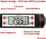 Mutfak Termometresi Dijital Termometre Gıda Termometresi 300 C Ölçüm (KALİTELİ) ÖZEL KUTULU