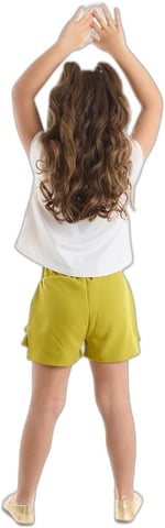 Muzip Kediler Kız Çocuk T-shirt Şort Takım
