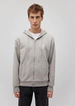 MVJNS Logo Baskılı Fermuarlı Kapüşonlu Gri Sweatshirt 0S10193-80196