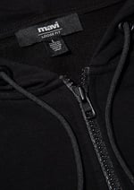 MVJNS Logo Baskılı Fermuarlı Kapüşonlu Siyah Sweatshirt 0S10193-900