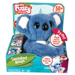 My Fuzzie Friends Sesli Işıklı Koala 25 cm: 50 Farklı Ses ve Tepkili Gökkuşağı Yanaklı İnteraktif Mavi Pelüş Oyuncak - Kola Sarılan Atıştırmalık Yapraklı Eğitici Çocuk Robot Figür Piller Dahil