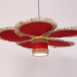 Mylamp Papatya Kadife Kumaş Avize 90 Cm 30 Cm