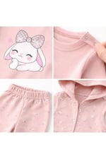 MYZİ STORE Kız Bebek%100 Pamuk 3'lü Takım Tavşan ve Çiçek Desenli BEDEN: 03-36 - 69-912 AY - - Seçenekler: 0-3 AY, 3-6 AY, 6-9 AY, 6-12 Ay, 9-12 Ay