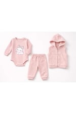 MYZİ STORE Kız Bebek%100 Pamuk 3'lü Takım Tavşan ve Çiçek Desenli BEDEN: 03-36 - 69-912 AY - - Seçenekler: 0-3 AY, 3-6 AY, 6-9 AY, 6-12 Ay, 9-12 Ay