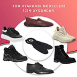 N20 Yumuşak Ergonomik Tabanlık,Rahat Tabanlık,Konfor Tabanı,Darbe Emici,İç Taban,Erkek,Kadın,Siyah