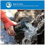Nalgene WH Sustain Happy Gene içecek şişesi, gri, 1 l - Seçenekler: Su şişesi, boş zaman, Çevre bilincine sahip modern