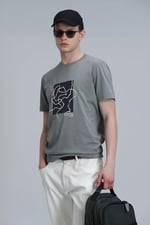 Nally Modern Grafik T- Shirt Beyaz