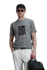 Nally Modern Grafik T- Shirt Beyaz