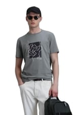 Nally Modern Grafik T- Shirt Beyaz