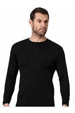 Namaldı 6 Adet Siyah Renk Ribana Uzun Kollu Fanila Siyah 2XL