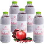 Nartalya Dondurulmuş Sıkma Nar Suyu, 100% Doğal Hicaz Narı, Katkısız, 950 ml, 5 Adet