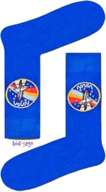 Nasa Desenli Unisex Atletik Kolej Çorap-1