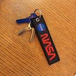 Nasa Go For Launch Çift Taraflı Motorcu Anahtarlığı sırt Çantası Fermuar Aksesuarı 2 Li Paket