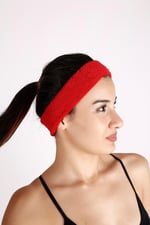 NASYA Kırmızı sporcu saç bandı ter bandı bandana headband Kırmızı