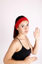 NASYA Kırmızı sporcu saç bandı ter bandı bandana headband Kırmızı