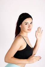 NASYA Siyah sporcu saç bandı ter bandı bandana headband Siyah