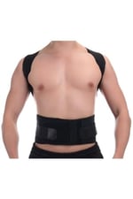 NASYA unisex dik duruş korsesi ayarlanabilir posturex manyetik korse Siyah