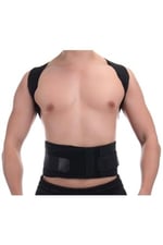 NASYA unisex dik duruş korsesi ayarlanabilir posturex manyetik korse Siyah battal