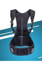 NASYA unisex dik duruş korsesi ayarlanabilir posturex manyetik korse Siyah