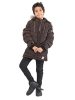 Natural Kürklü Erkek Çocuk Kaban 51237K
