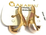 NAZEM Gold Oval Küpe