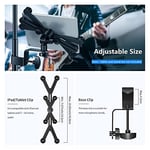 Neewer 7-14 inç ayarlanabilir tablet tutucu, 360 derece döner kıskaçlı mikrofon standıyla bağlantı için, iPad, iPad Pro, iPad Air, Google Nexus Samsung Galaxy ile uyumlu
