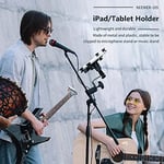 Neewer 7-14 inç ayarlanabilir tablet tutucu, 360 derece döner kıskaçlı mikrofon standıyla bağlantı için, iPad, iPad Pro, iPad Air, Google Nexus Samsung Galaxy ile uyumlu