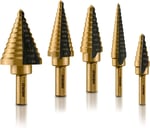 Neiko® 10197A Titanyum Kademeli Matkap Ucu Seti HSS | 5 Parçalı | Toplam 50 Boyut