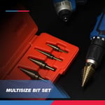 Neiko® 10197A Titanyum Kademeli Matkap Ucu Seti HSS | 5 Parçalı | Toplam 50 Boyut