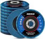 NEIKO 11256A 10 Paket Jumbo Zirkonya Flap Diskler Açı Öğütücü için 4-1/2, 80 Grit Flapper Tekerlek, Düz T27 Taşlama Tekerleği 4.5 inç Flap Disk, 7/8 