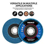 NEIKO 11256A 10 Paket Jumbo Zirkonya Flap Diskler Açı Öğütücü için 4-1/2, 80 Grit Flapper Tekerlek, Düz T27 Taşlama Tekerleği 4.5 inç Flap Disk, 7/8 