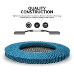 NEIKO 11256A 10 Paket Jumbo Zirkonya Flap Diskler Açı Öğütücü için 4-1/2, 80 Grit Flapper Tekerlek, Düz T27 Taşlama Tekerleği 4.5 inç Flap Disk, 7/8 