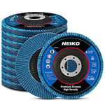 NEIKO 11256A 10 Paket Jumbo Zirkonya Flap Diskler Açı Öğütücü için 4-1/2, 80 Grit Flapper Tekerlek, Düz T27 Taşlama Tekerleği 4.5 inç Flap Disk, 7/8 