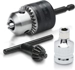 Neiko® 20754 bir 3/8 CHUCK dönüştürücü, Quick Change şaftlı sürücüler için | 1/2 adaptör dahil