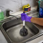 NEIKO 60168A Tuvalet Pompası Seti | 4 Parça | Bonus Mini Lavabo ve Tahliye Pompası, Fırça ve Kutu | Kompakt | Patentli Çok Açılı Tasarım | Teleskopik Alüminyum Sap, Siyah