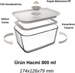 Neoflam Fika Clik Bej Dikdörtgen Saklama Kabı 800 ml