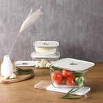 Neoflam FİKA CLIK DİKDÖRTGEN SAKLAMA KABI 470ML BEJ