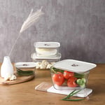 Neoflam FİKA CLIK DİKDÖRTGEN SAKLAMA KABI 470ML BEJ